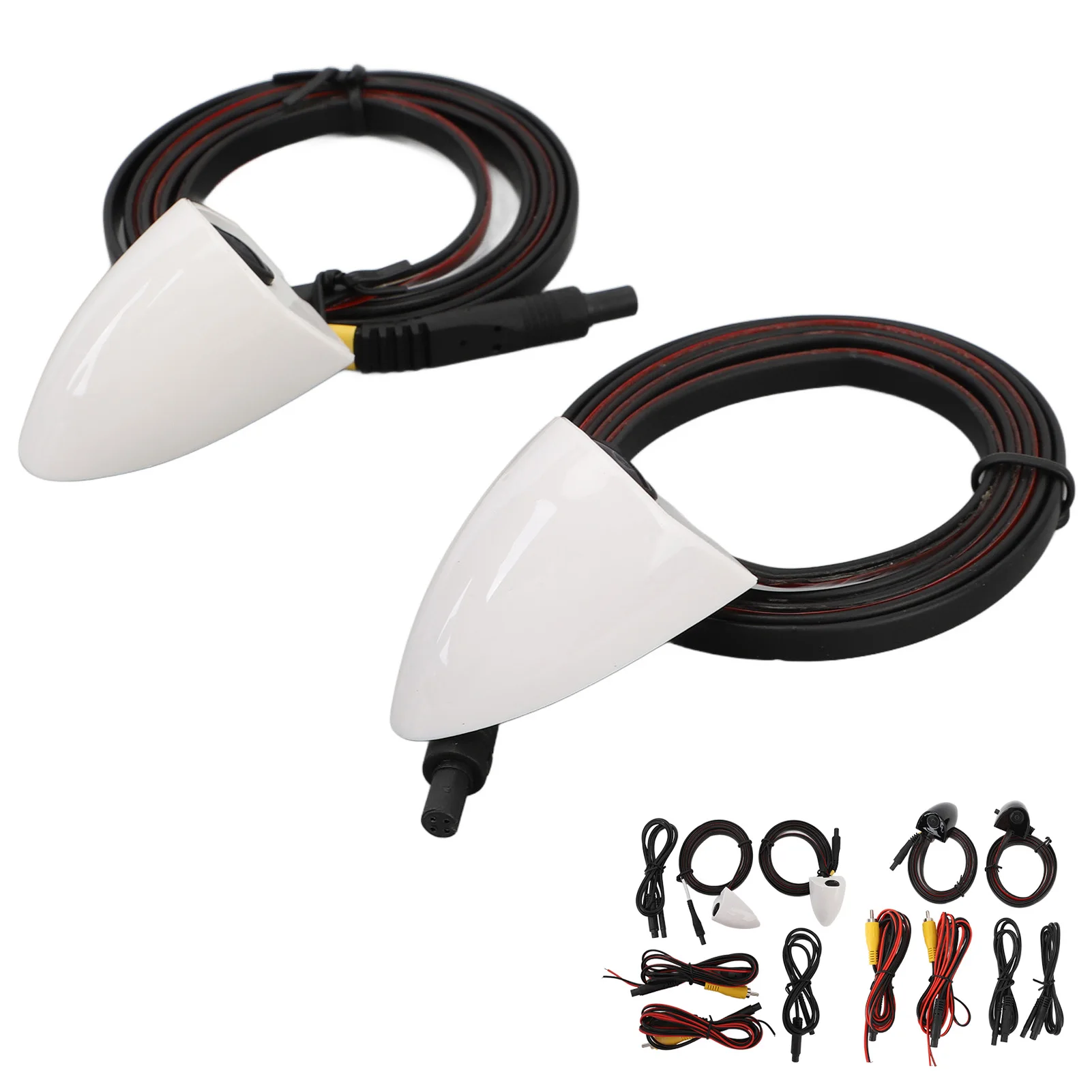 Car Door Side View Camera Night Vision Blind Spot Camera Left Right Mini HD Image Tape Mounting for Car Surveillance System