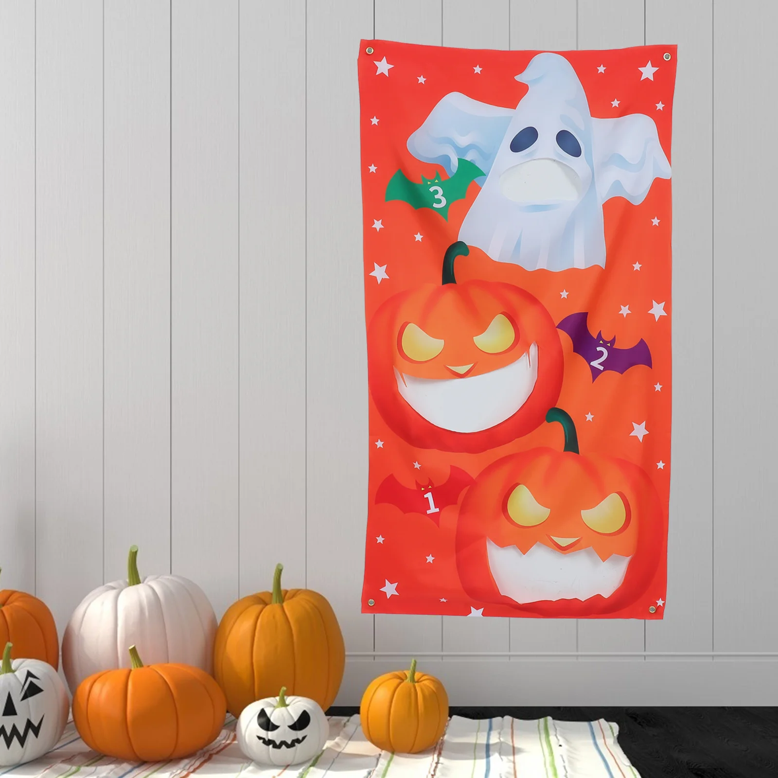 

Halloween Banner Decor Sandbag Game Flag Children Toss The Oxford Cloth Games Kids Hanging