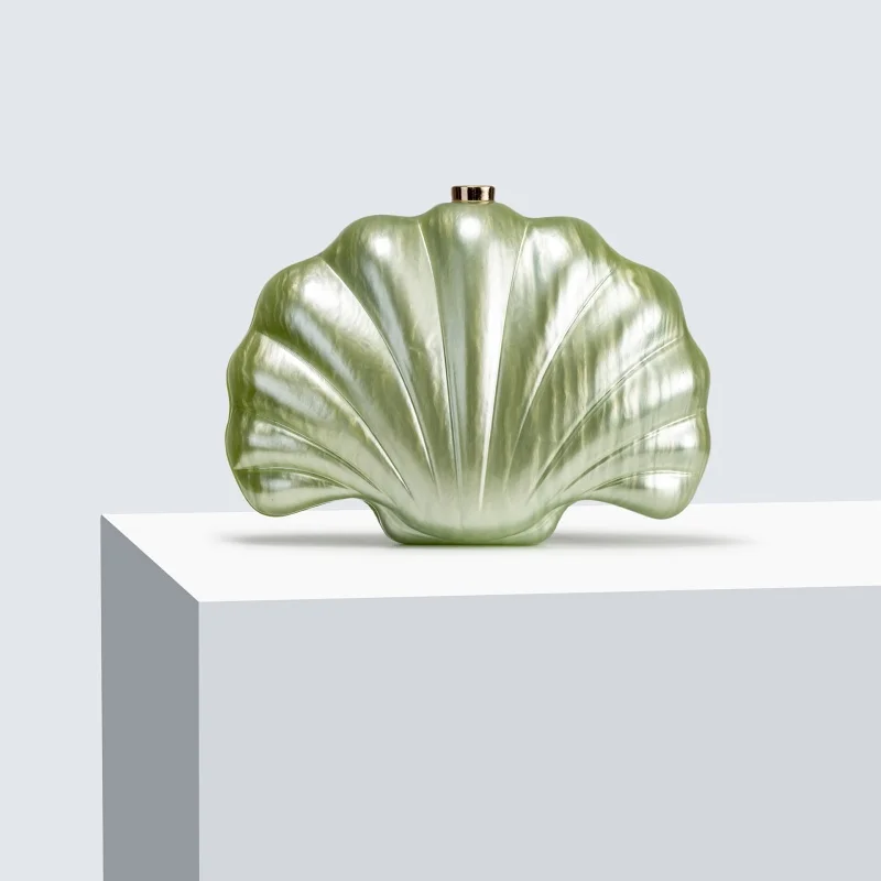 2025 موضة الاكريليك شل حقيبة صغيرة للنساء مصمم صندوق غير منتظم سلاسل الكتف حقائب كروسبودي الاتجاه مساء المحافظ الحفلات