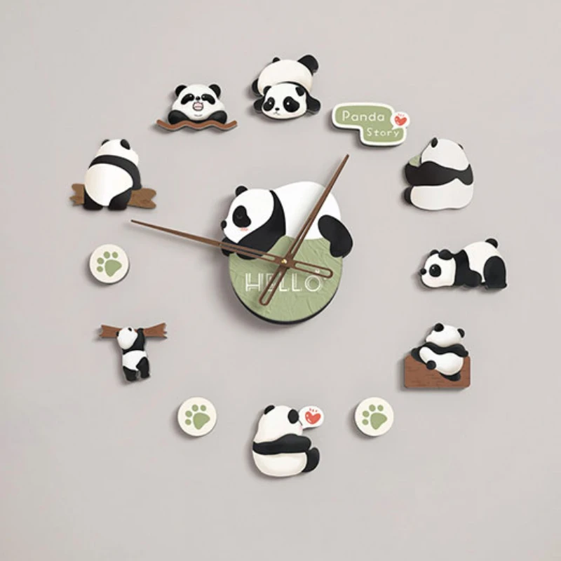 Cartoon Clock Creativity Children's Wall Clocks Mute Fashion Clock Art Stereo Clock Kid Room Nursery Walls Art Clocks Wall Watch