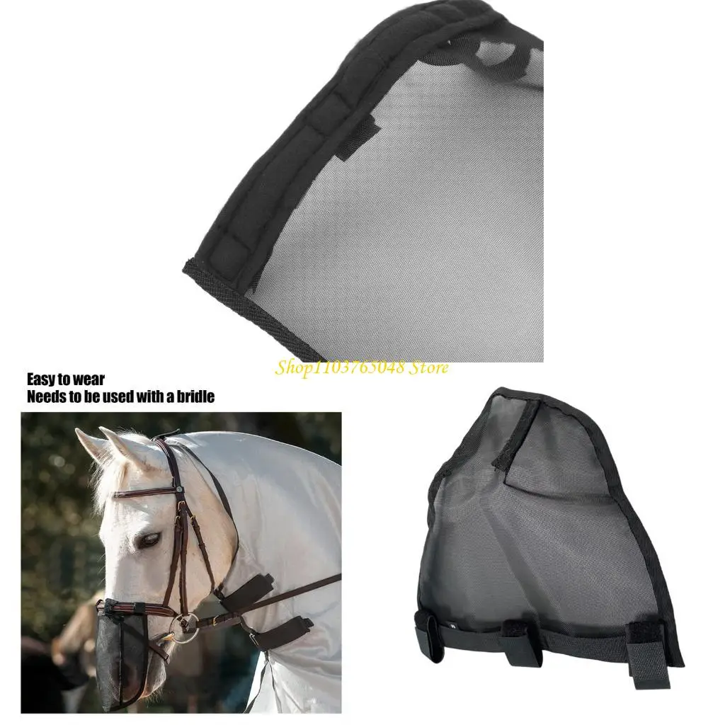 R53E Summer Horse Fly Protecting Mask Light weight Meshes Fabric Face Guard