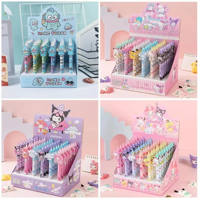48pcs Gel Pen Kuromi Cinnamoroll Pochacco Office Signature Neutral Pen Student children Stationery School Supplies Wholesale