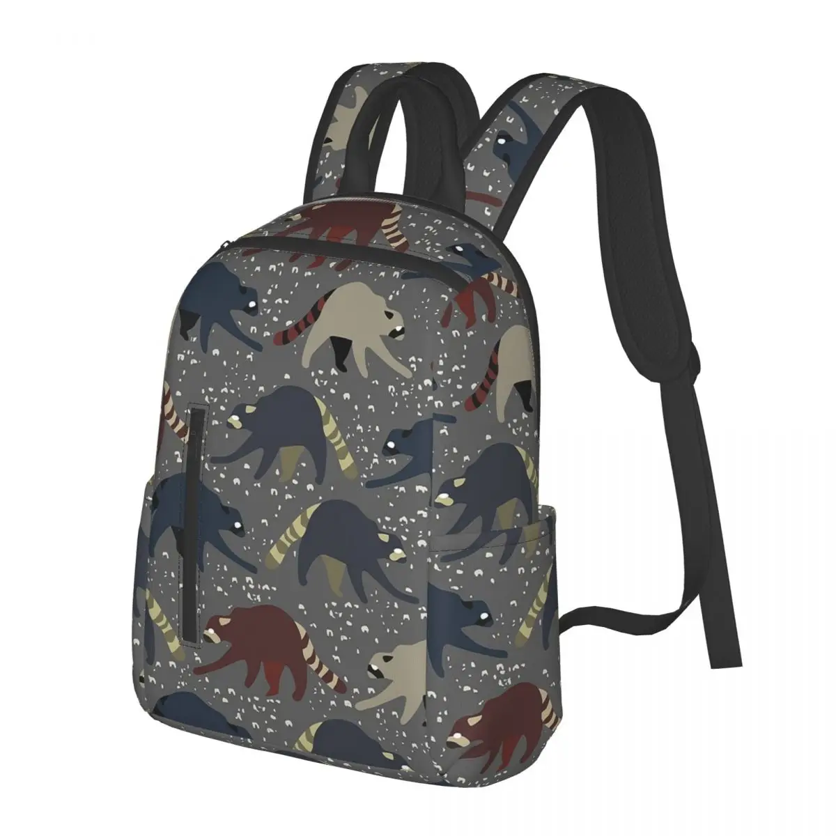 

Different Color Raccoons Student Backpack School Bag Hiking Travel Daypack for Boys Girls Bookbag Shoulder Bags