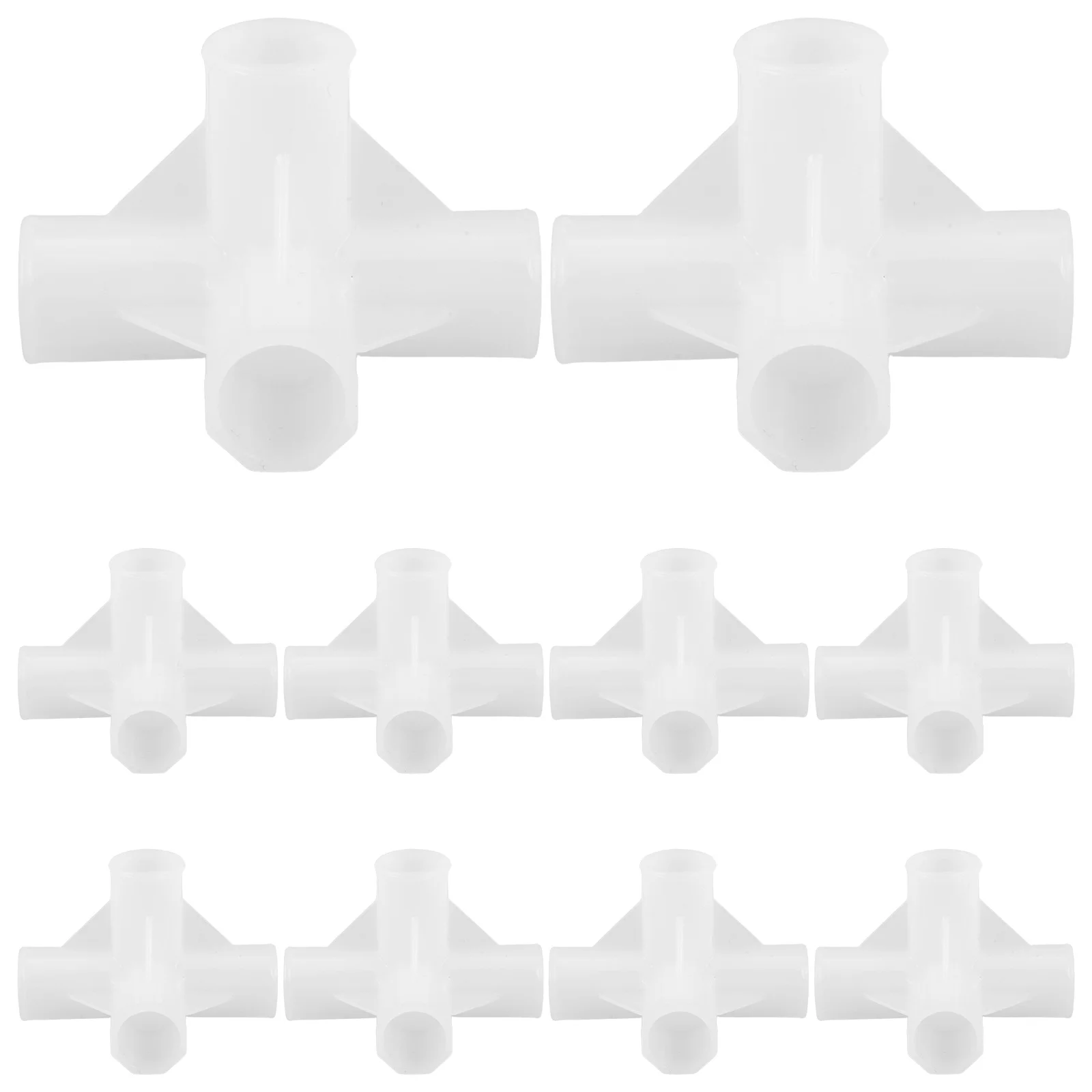 

10pcs Closet Rod Connector Plastic Joint For Wardrobe Cabinet Shelf Inner Diameter 13Mm Multi-Use Furniture Hardware