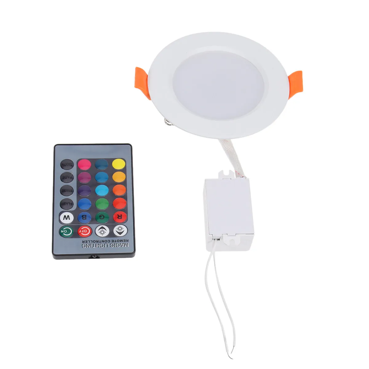 3W Rgb Aluminum LED Lamp Remote Control Color Light Spotlight Indoor Ceiling Downlight Saving for Home Office