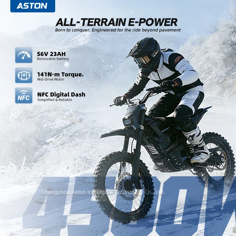 Factory 48V2000W Direct-Drive Mid Motor Max Torque 141Nm Off-Road Electric Dirt Bike All Terrain E Pit Bike