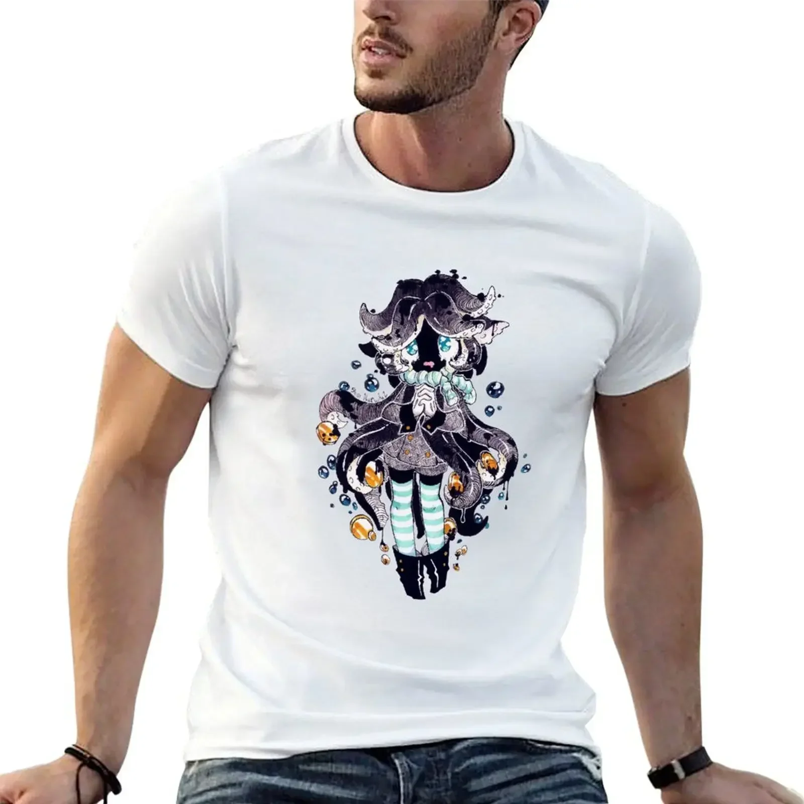 Squid Ink T-Shirt vintage graphic tee shirts graphic tee plus size tops T-shirt men