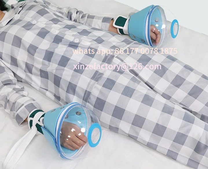 Customizable lanterns anti-extubation three-dimensional restraint gloves dementia paralysis old man bed anti-scratch restriction