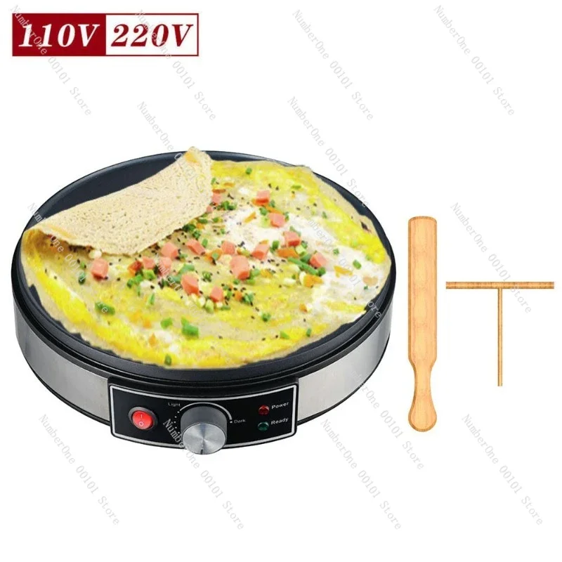 30cm Large Plate Pancake Maker Thin Pancake Machine Adjustable Temperature Electric Griddle Egg Pancake Maker Grill Machine