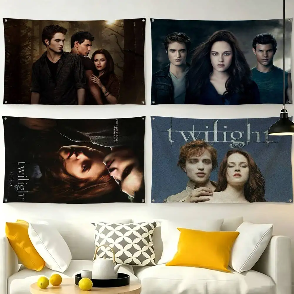 Classic Movie Twilight Series Flags Wall Hanging Tapestry Outdoor Garage Room Decorative flag Background Blanket