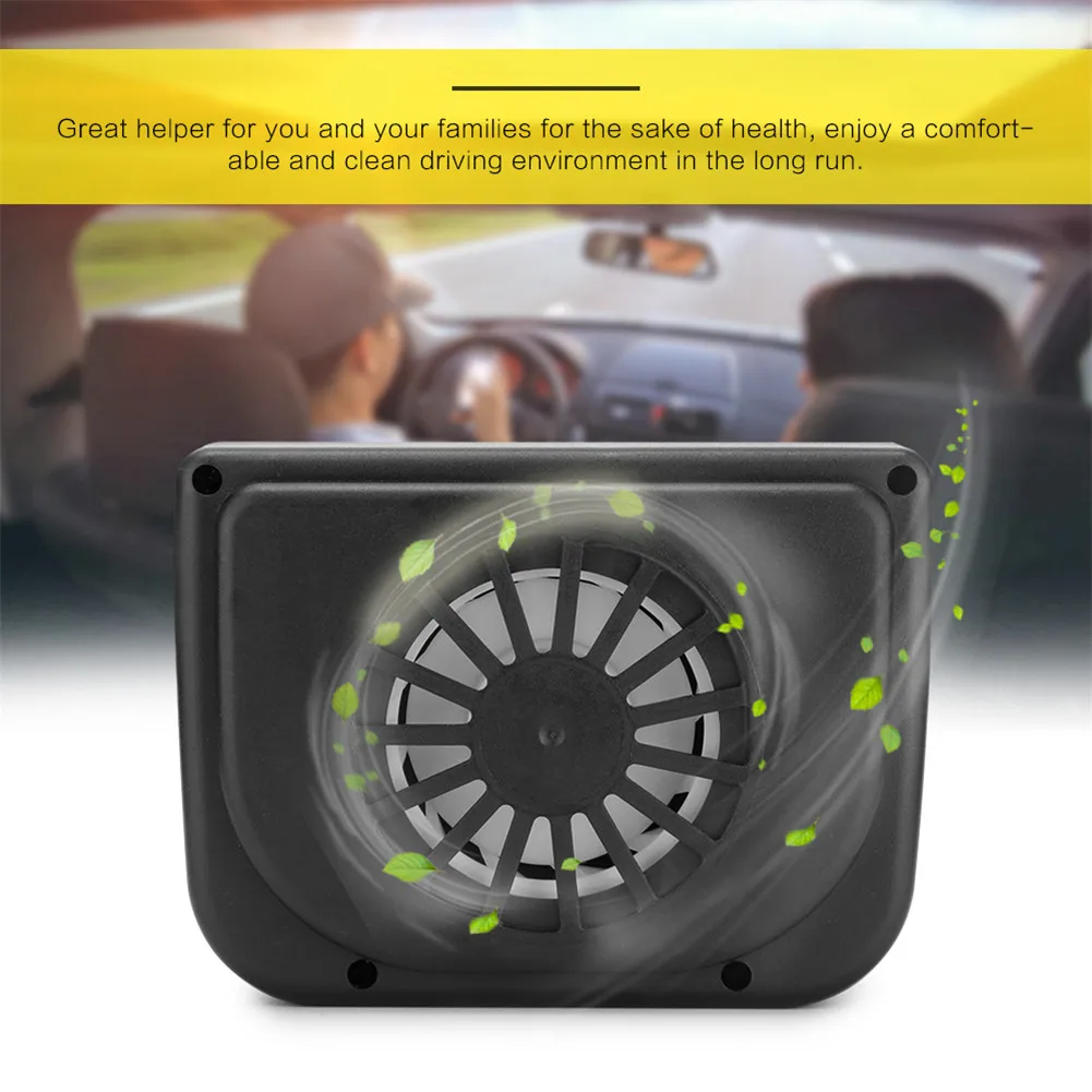 Air Vent Cooling Fan Cooler Radiator  Air Conditioner Ventilation Car Solar Exhaust Fan Solar Powered Car Window Windshield Auto