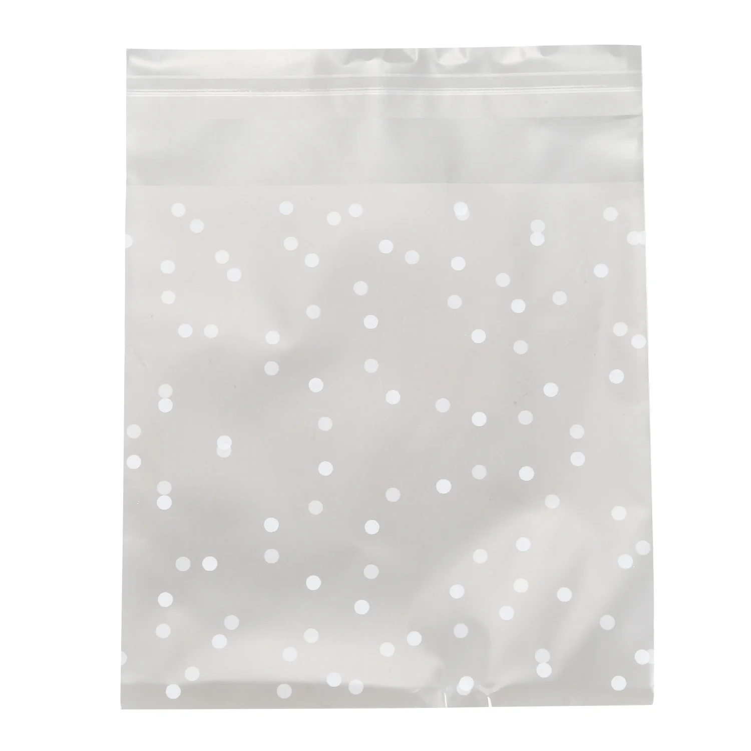 100pcs Frosted Cute Dots Plastic Pack Candy Cookie Soap Packaging Bags Cupcake Wrapper Self Adhesive Sample Gift Bag 10cm