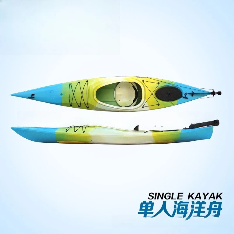 5m Single Person Ocean Kayak, Travel Canoe, Short Trip Sea Kayak for Team Building, Portable Lightweight Water Sports Boat