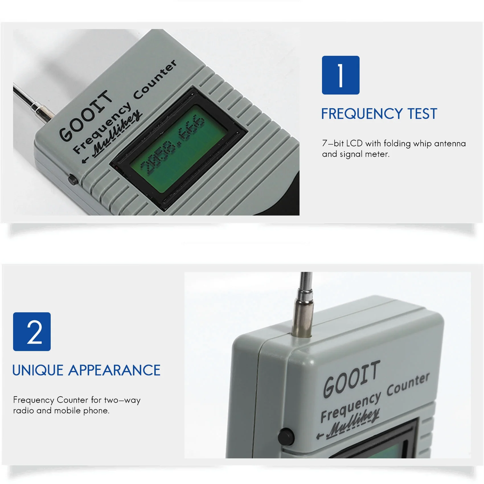 Frequency Test Device for Two Way Radio Transceiver GSM 50 MHz-2.4 GHz GY560 Frequency Counter Meter