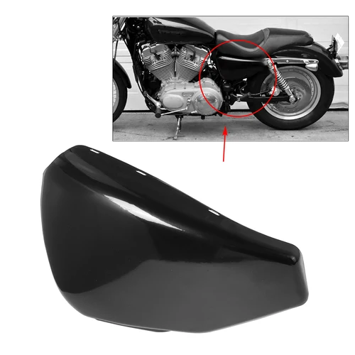 Cubierta lateral izquierda de la batería compatible con Harley Sportster XL883 XL1200 1200 883 2004-2013 11