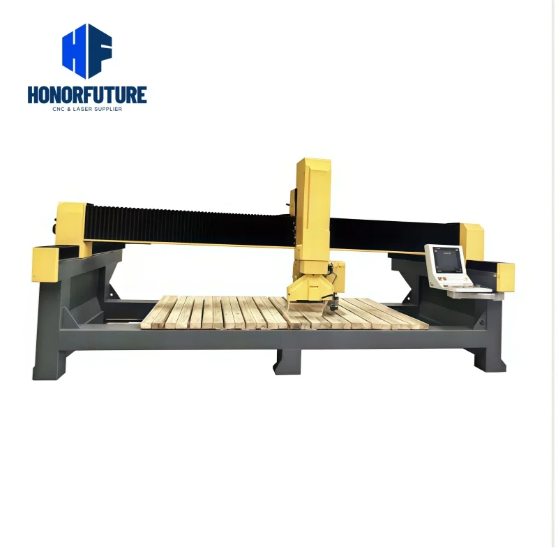 Wholesale 5 Axis CNC Bridge Saw 3200*2000mm Quartz Marble Cutting Machine for Granite High Qualit 3220 Stone Working Machinery