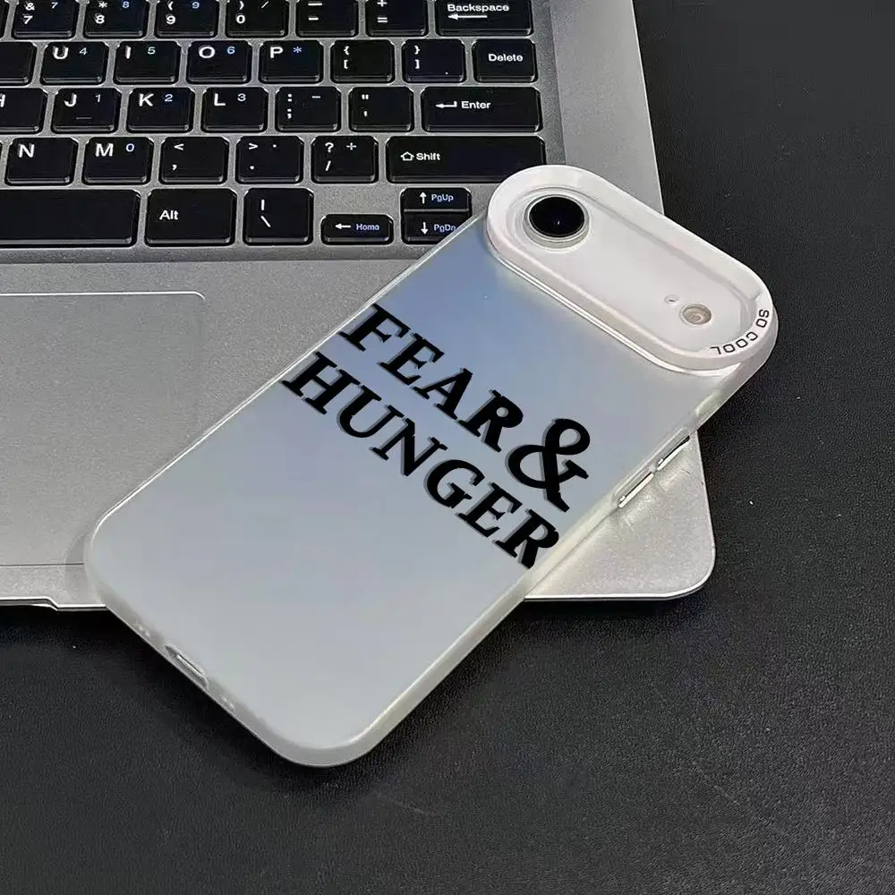 الخوف الجوع T-TerminaS جراب هاتف آيفون 17 16 15 14 13 12 11 برو ماكس الهواء ماتي ليزر أورورا للصدمات فوندا #4