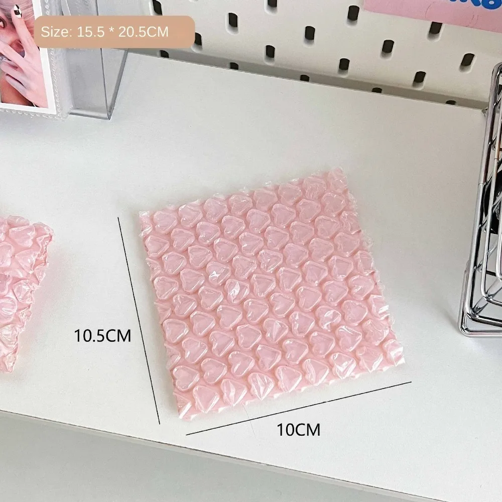 10pcs Foldable Heart Bubble Bag Pink Self-Seal Packaging Padded Envelopes PE Mini Mailing Bag Small Business Supplies