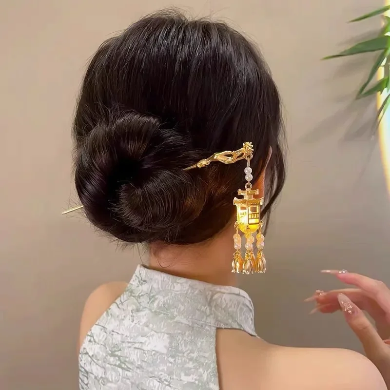 Chinese Style Tassel Hair Clip For Women Hair Stick Pins Flower Handmade Hairpins Charm Jewelry Accessories Hair Ornaments 머리핀