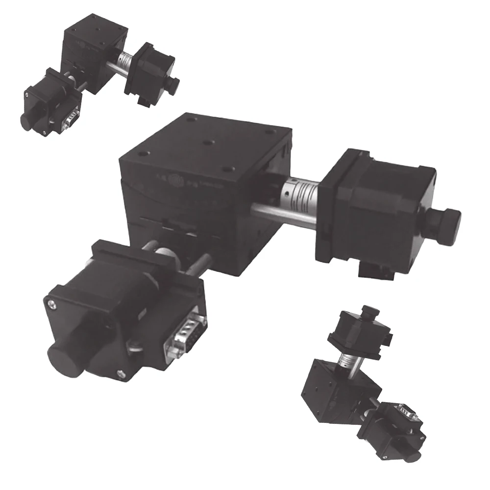 

Motorized X-Y Stepper Motor Drive XYZ Table Slide with Large Dovetail Goniometer Stage for Precision Axis Movement