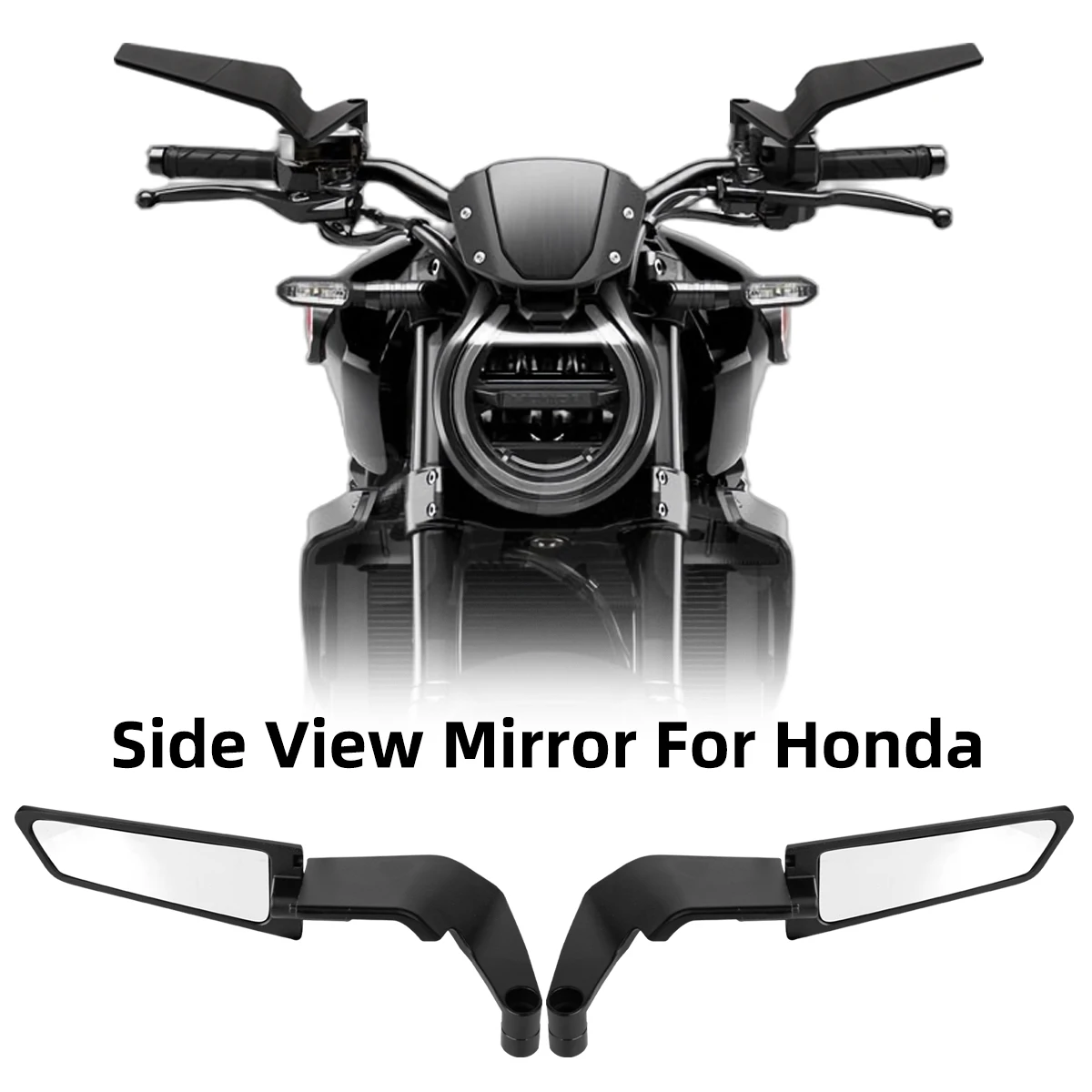 Motorcycle Side View Mirror for Honda CB1000R CB650R CB650F CB500 CB300 CB200X CB125 Stealth Winglets Rearview Mirrors Kits