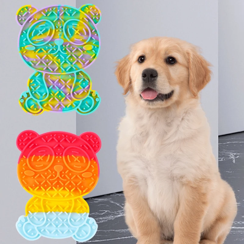 

Pet Supplies Soft Silicone Slow Eating Dog Bowl Lick Pad Bottom Sucker Design Food Feeder Relieve Stress Cats Snacks Licking Mat