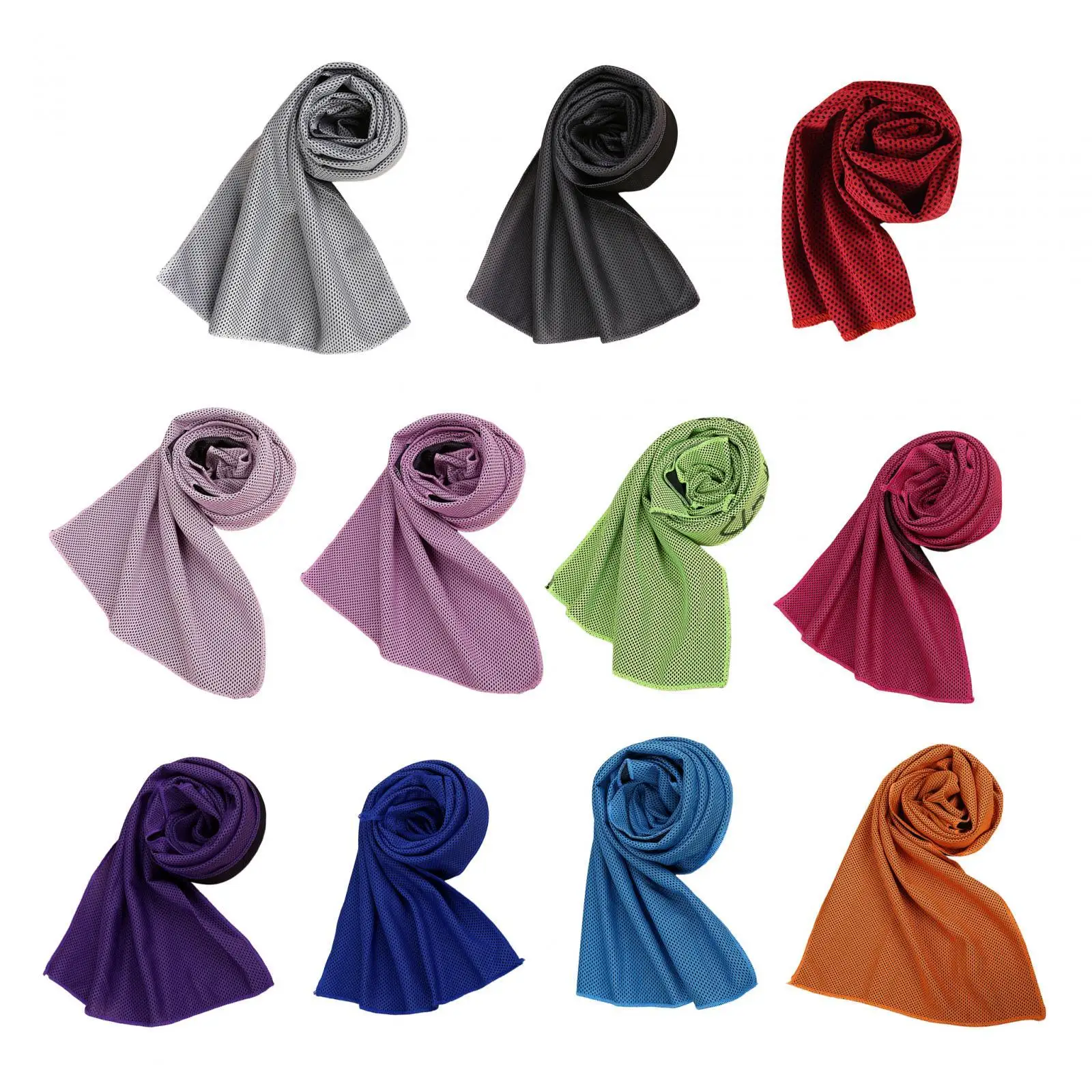 Microfiber Cooling Towel Instant Cool Mesh Breathable Sweat Towel Quick Drying for Gym Running Soccer Baseball