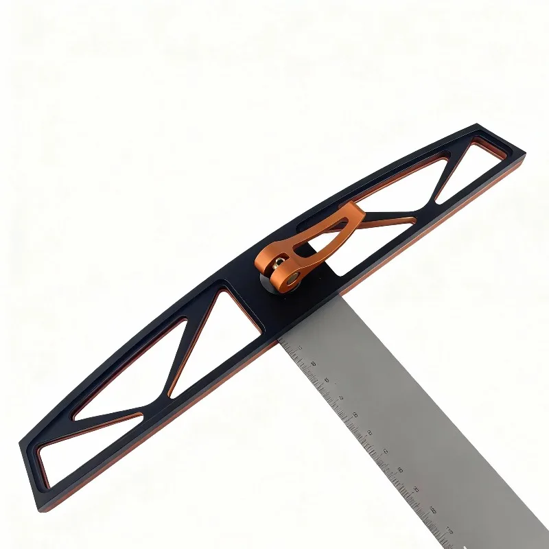 Woodworking Tool T-square Ruler - High Precision, Angle Adjustable, for Carpentry, DIY, Marking. Clear Scale, Anti-rust