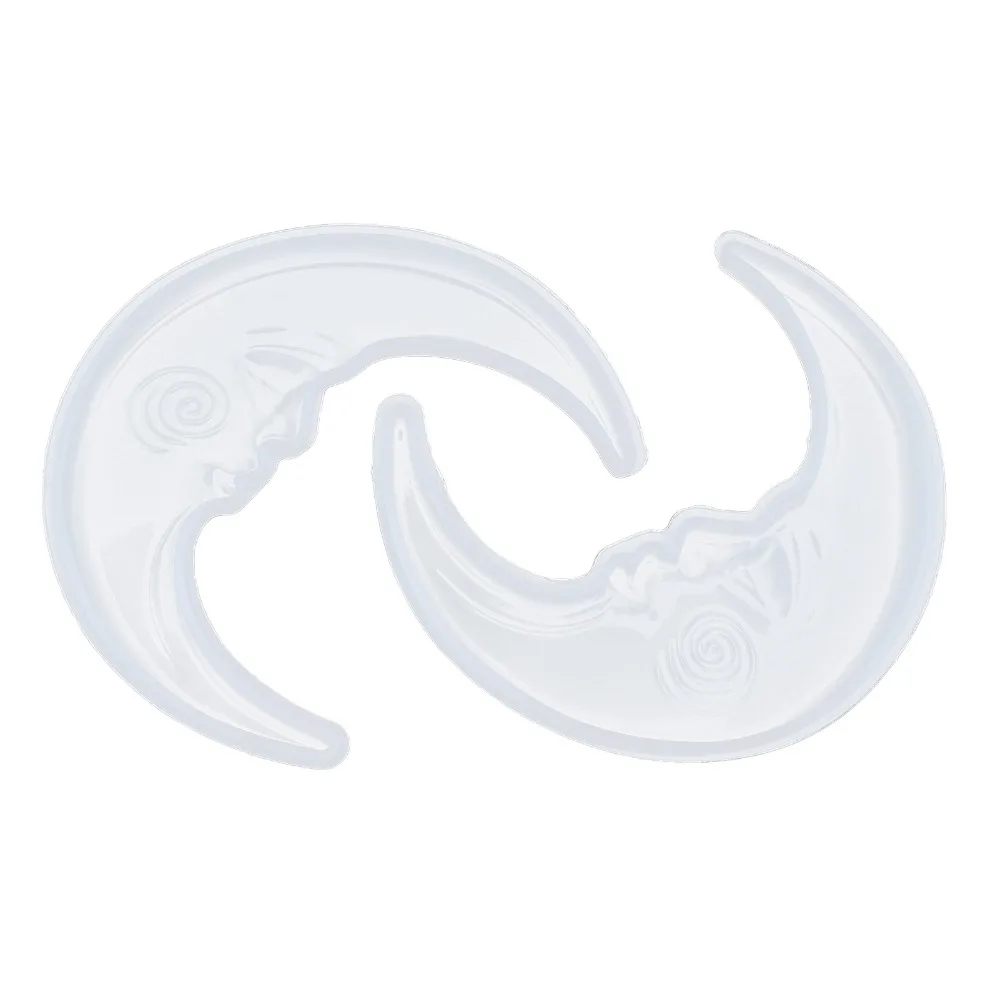 

2pcs Resin Casting Mould Flexible Silicone Mould Crescent Large Moon Shape Mould Moon White Reusable Mould Art Projects