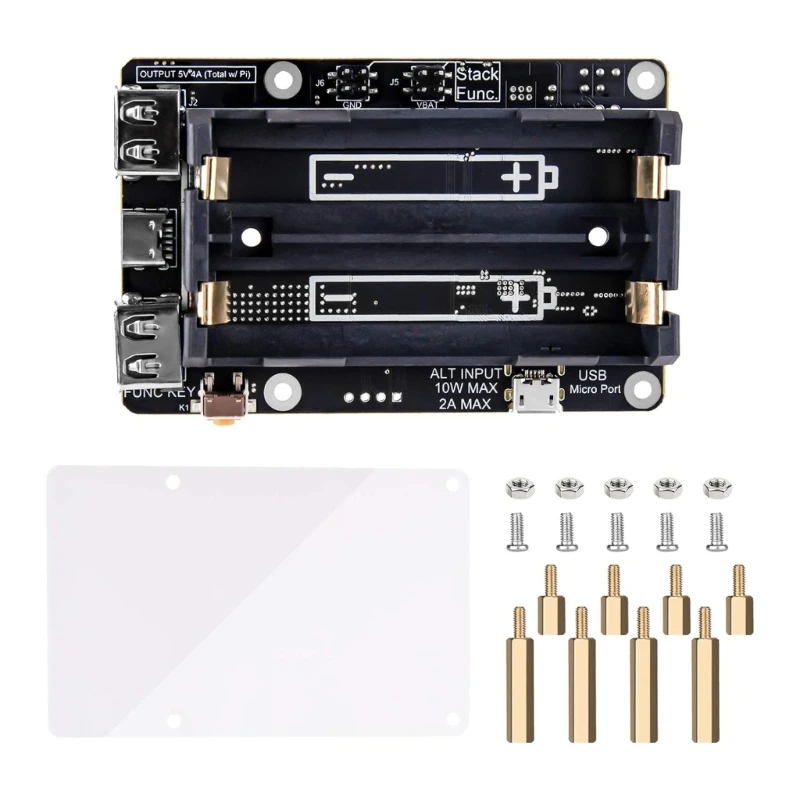 

53CC UPS With Automatic Shutdown RTCs Coulometer Power Supply Remote Firmware for RaspberryPi 3B/3B+/4B Development