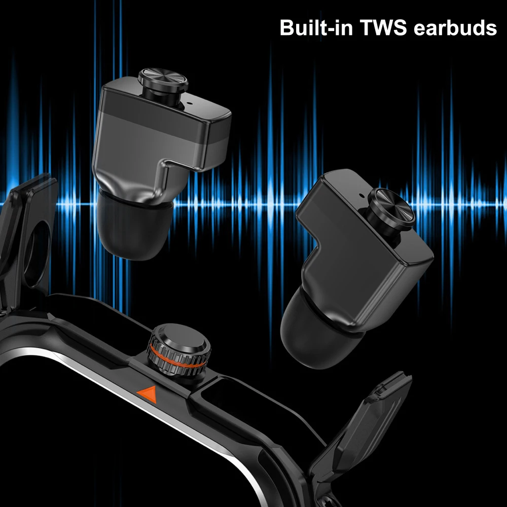 2 في 1 TWS سماعة ساعة ذكية بلوتوث دعوة معدل ضربات القلب الأكسجين في الدم الرياضة اللياقة البدنية الرجال النساء الموسيقى NFC الساعات الذكية في الهواء الطلق