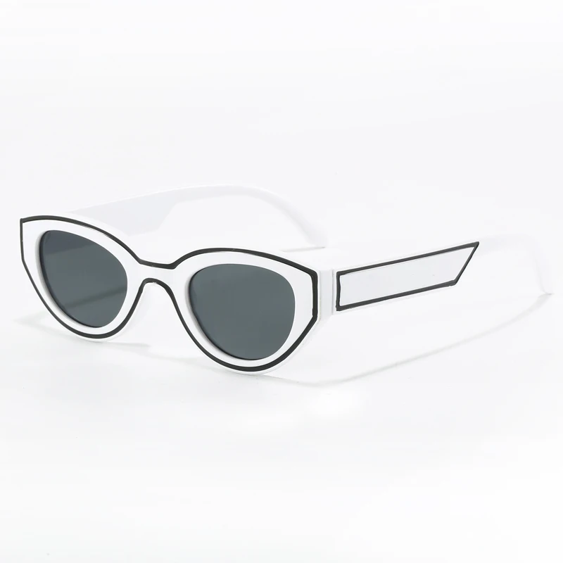 New Polygon Women Sunglasses Vintage Gradient Candy Color Shades Cat Eye Trendy Brand Designer Travelling Eyewear UV400