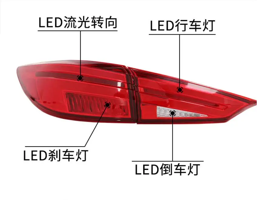 Pop display For Mazda 3 Tail Lights 2014~2018 Mazda3 Axela Tail Light Orignal Design LED Rear Lamp DRL+Brake+Park+Sign