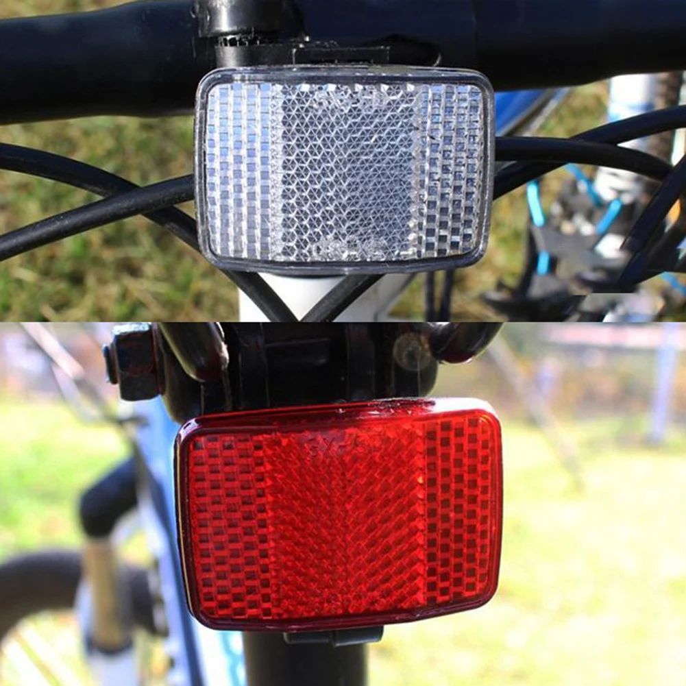 Reflectores de bicicleta delanteros y traseros que se adaptan a tija de sillín de manillar de 31,8mm para bicicleta MTB, manillares y tubos de sillín de bicicleta