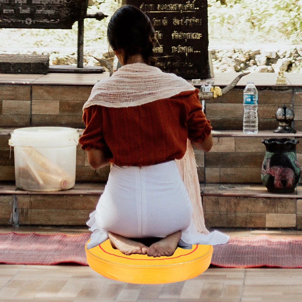 

Yellow Cloth Meditation Cushion Large Floor Yoga Sitting Pillow Zen Comfort Kneeling Mat Non Slip Easy Clean Home