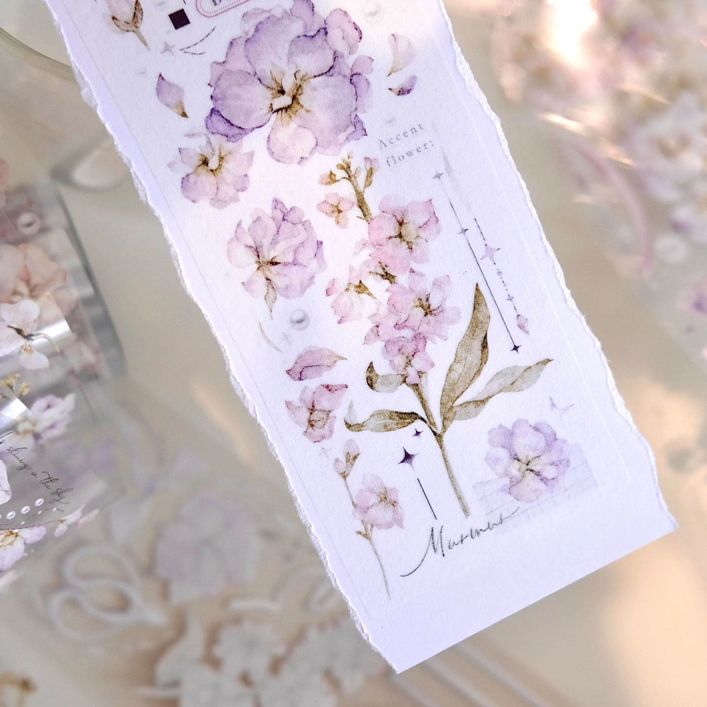 Freckles Tea Vol.04 Vintage Floating Dream Florist Washi PET Tape for Planner Card Making DIY Scrapbooking Decorative Sticker