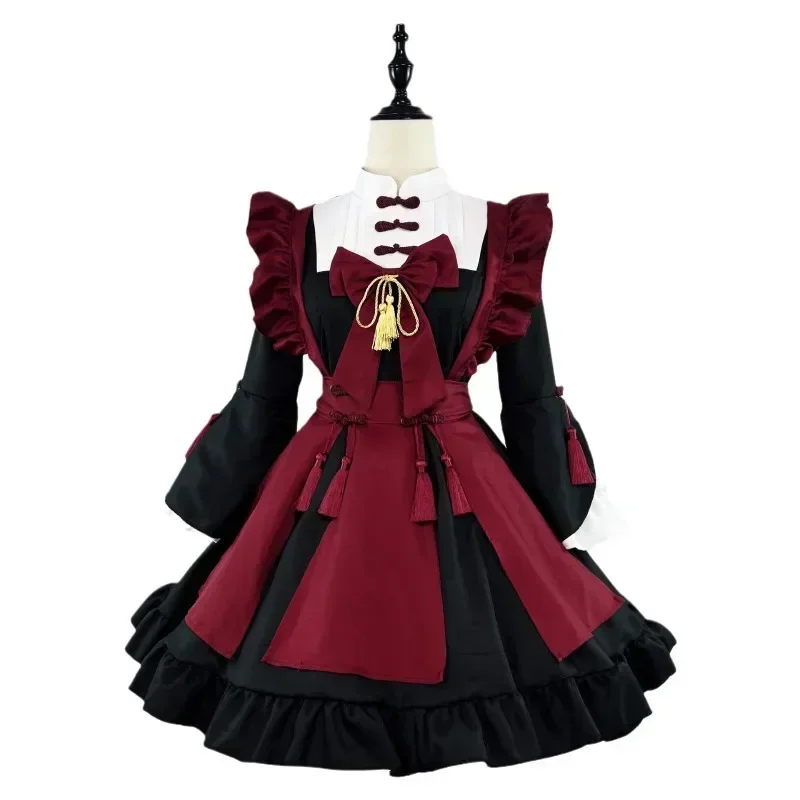 Robe de demoiselle d'honneur gothique Lolita pour femme, olympiques de cosplay, robe de carnaval d'Halloween, chat, fille, lapin, fête, princesse Sissy, serveuse, grande taille