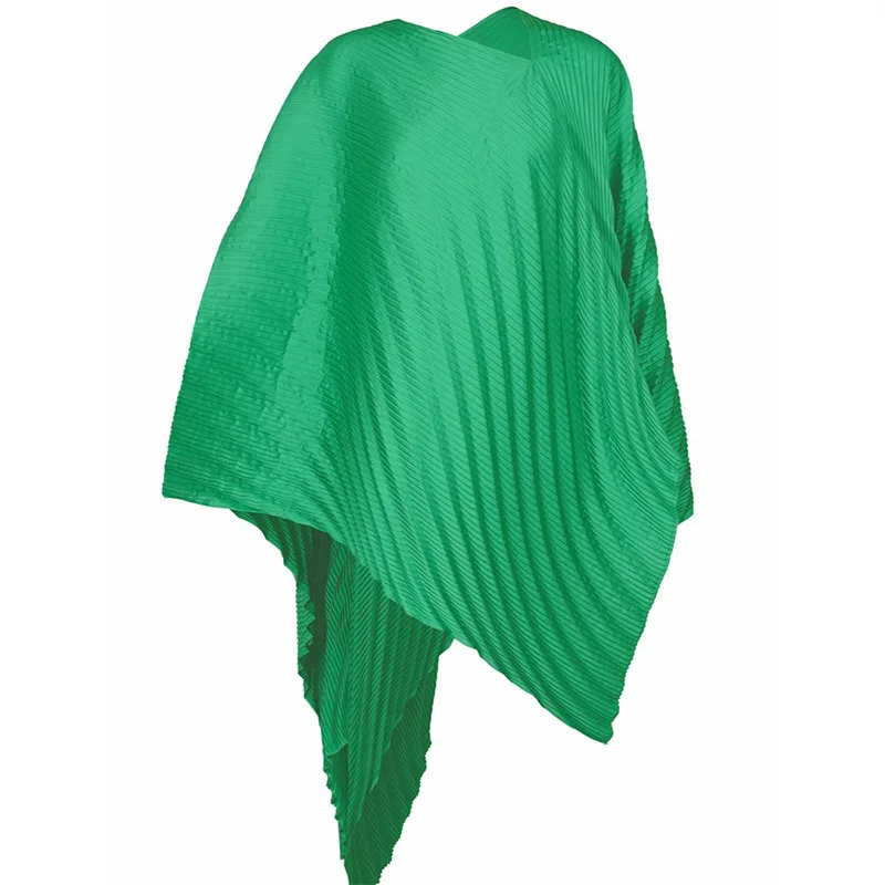 Pleats Pleated Jacket 2024 Fall New Short Jacket Women Solid Color Design Sense Fashion Irregular Medium-length Pleated Hoodie