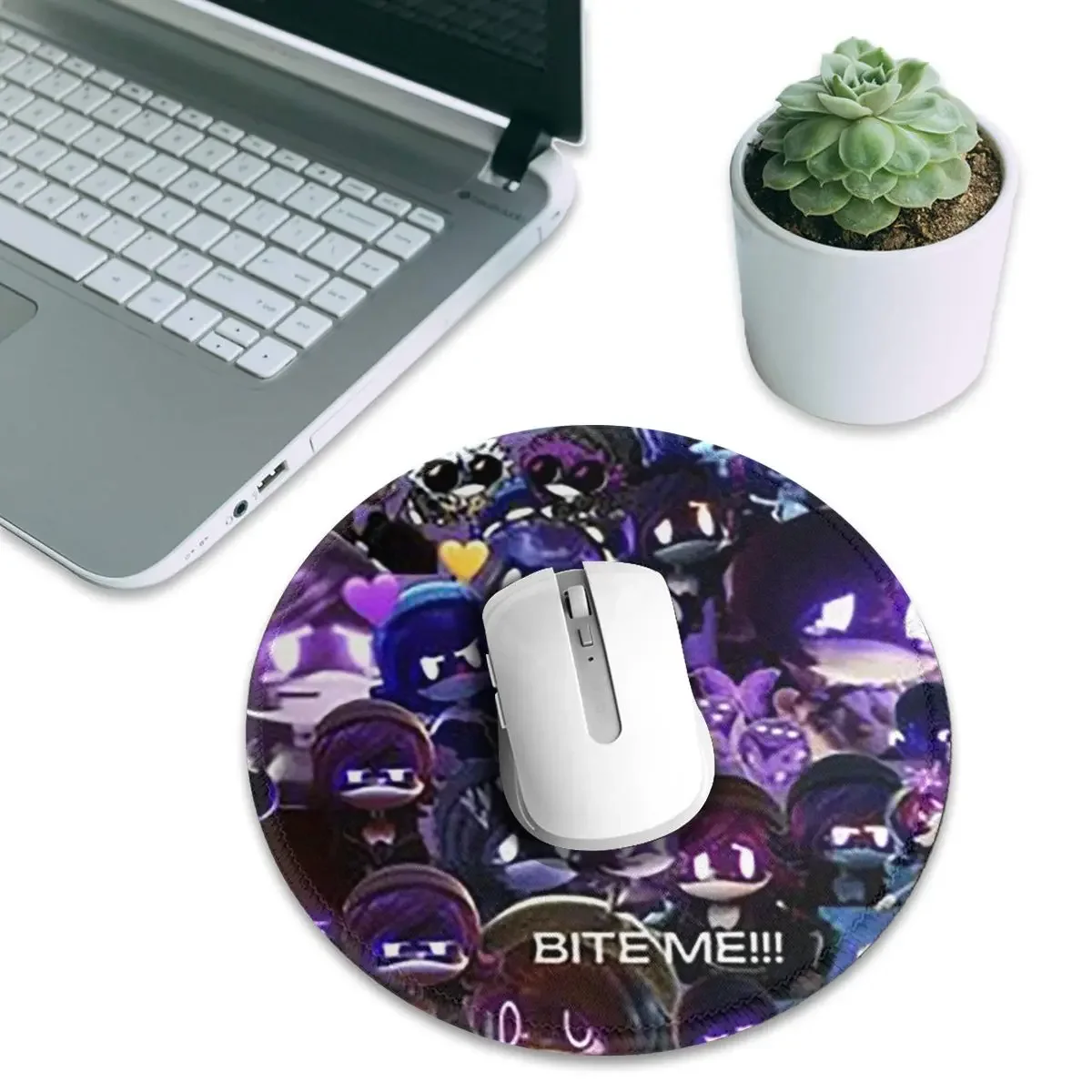 Murder Drones Uzi Collage Round Mouse Pad Computer Keyboard Mouse Mat Gaming Laptop Desk Mat Office Table Mats