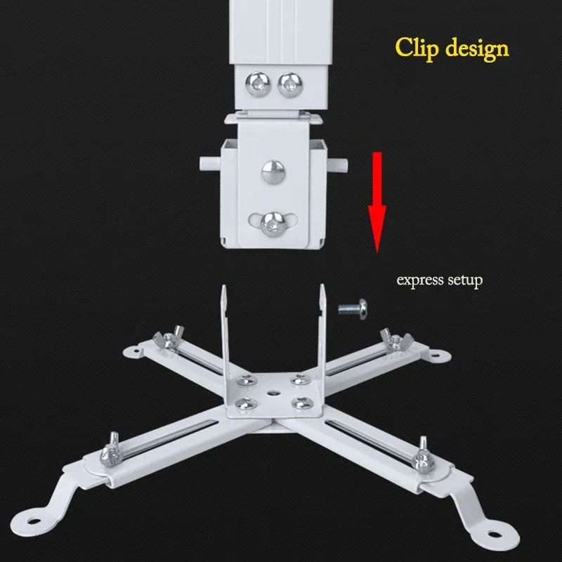 Multifunktionaler Projektor-Aufhänger, 43–65 cm, In-Rohr-Kabelführung, einziehbarer Projektor, Decke, Wandbehang, Projektionsaufhänger