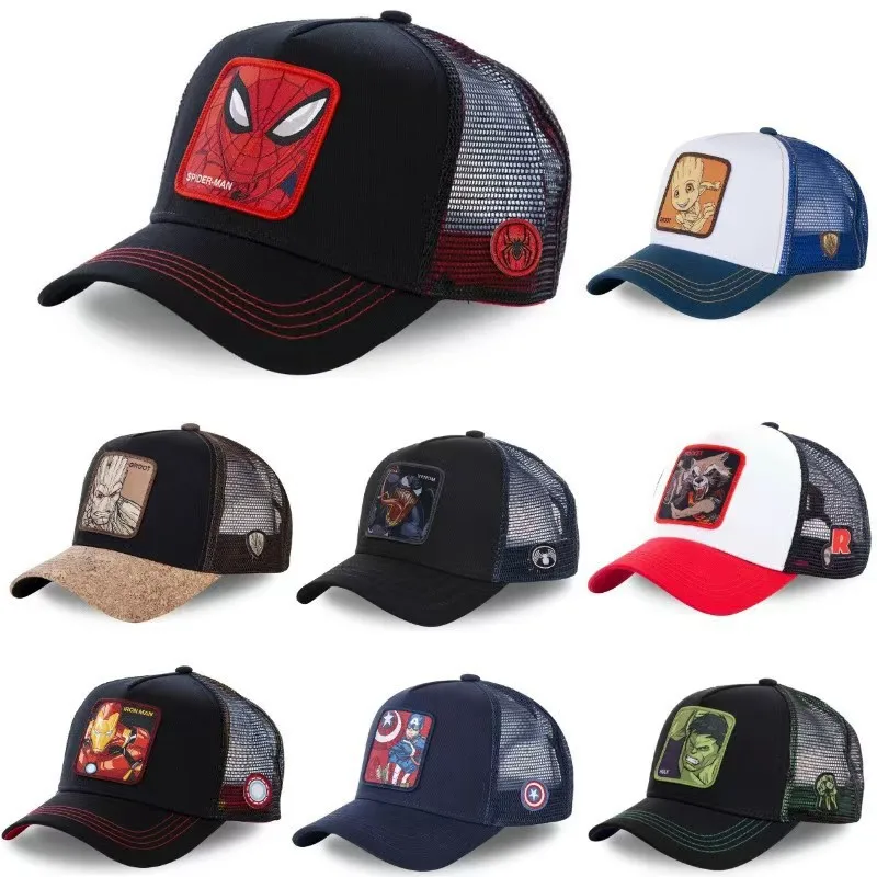 Gorra de Béisbol de Spider-Man, Gorra Snapback de Superhéroe, Malla Transpirable, Estilo Hip Hop, Liquidación