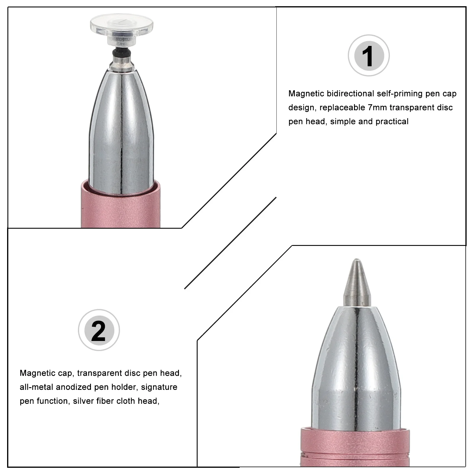 

Capacitive Stylus Pen Aluminum Alloy Touch Screen Pencil For Tablet Phone Universal Stylus Pens Digital Screen Pens