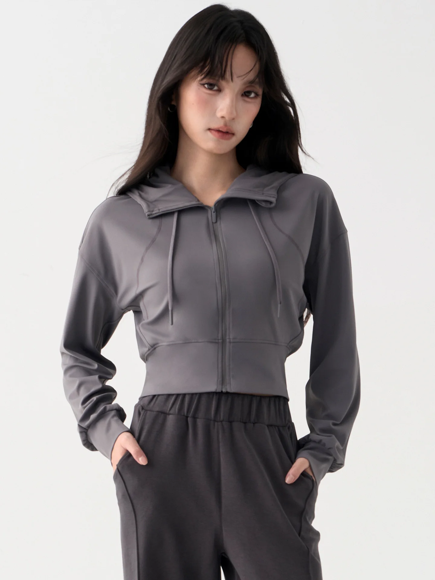 

Autumn Winter Yoga Outerwear Women's Loose ort Zipper Training Top Long Sve Fitn Sportswear Versatile Gymnasium Jaet