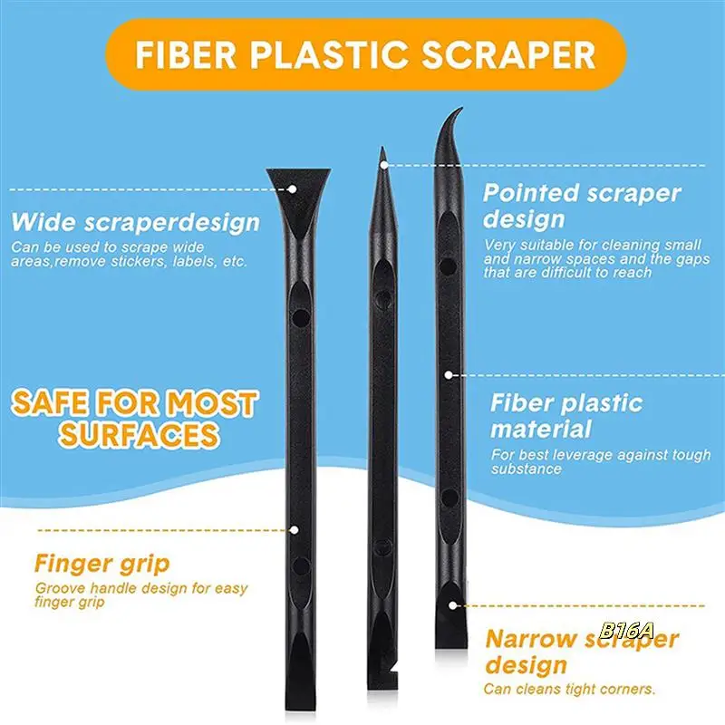 18 Pcs Plastic Scraper Tool Scratch Free Plastic Scraper Cleaning Pen Shaped Scraper Tool Multipurpose Label Scraper