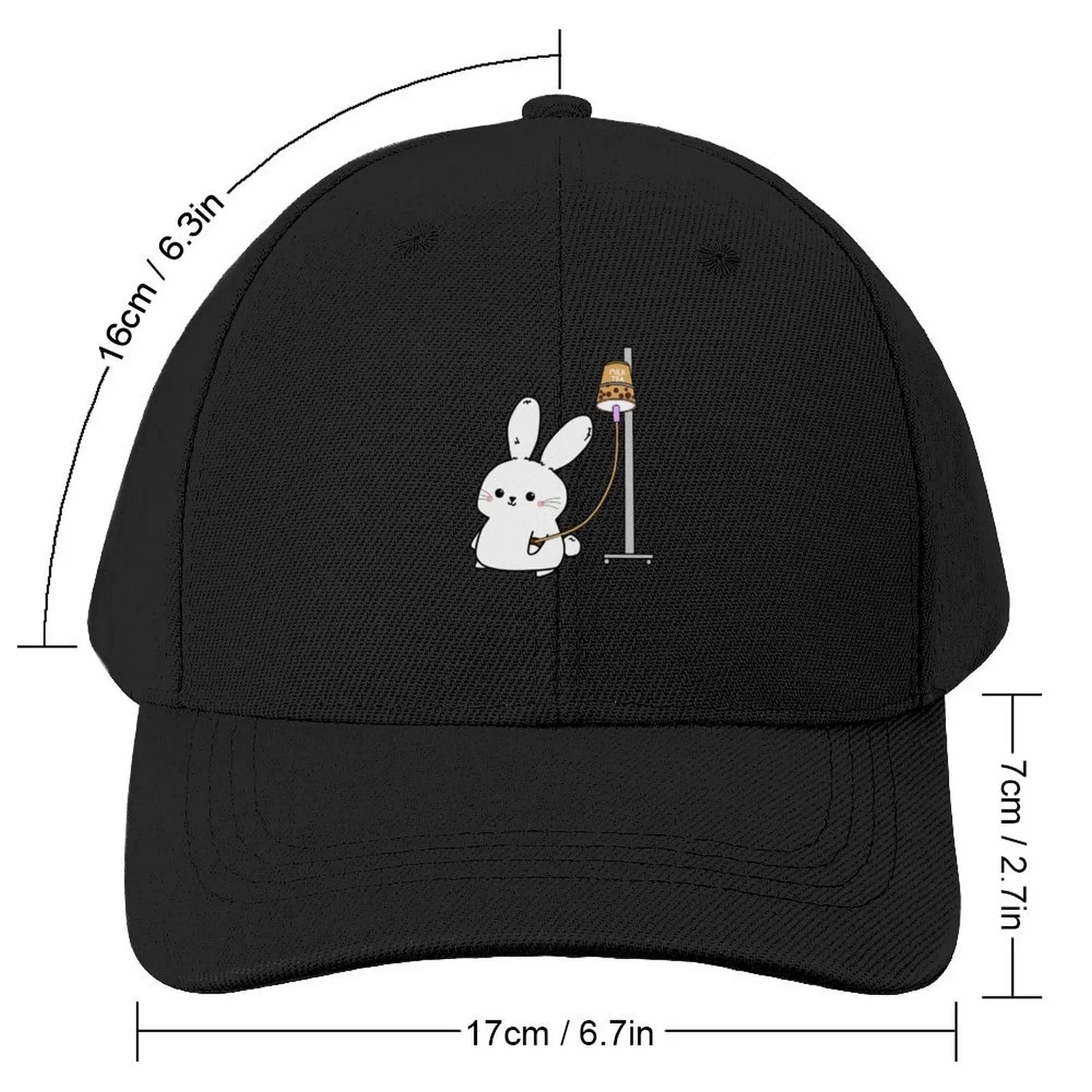 Bubble Tea Bunny Baseball Cap Military Cap Man Sun Hat For Children Golf Women Men's