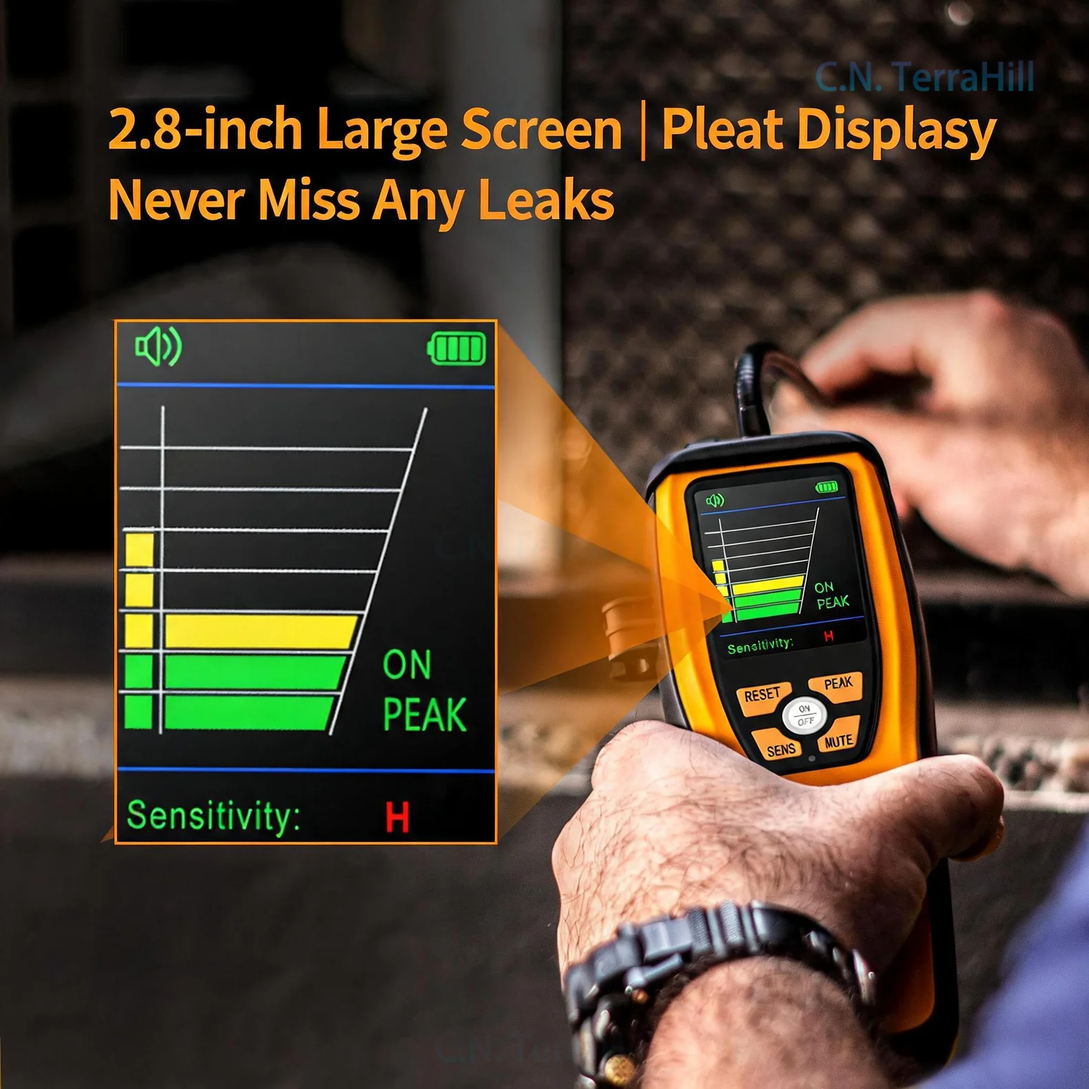 Refrigerant Leak Detector ILD-40B Infrared HVAC Freon Leak Tester for Air Conditioner Maintenance