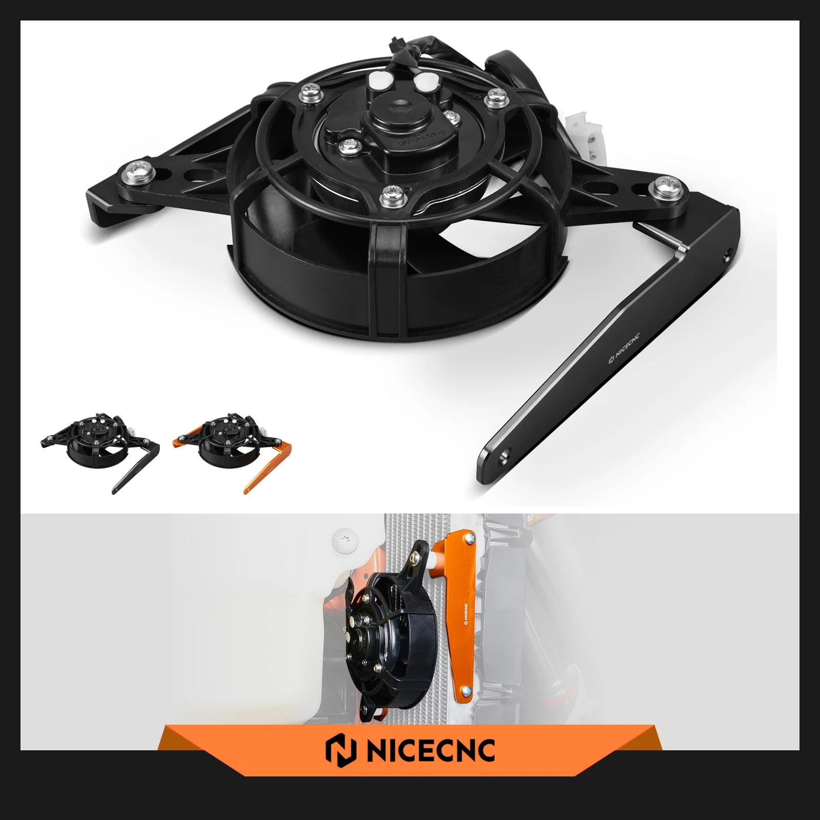 

For KTM EXC 300 2017-2023 EXC EXC-F XCW 125 250 300 350 400 450 500 Electric Radiator Cooling Fan SX SXF XC XCF TPI 6D 2017-2022