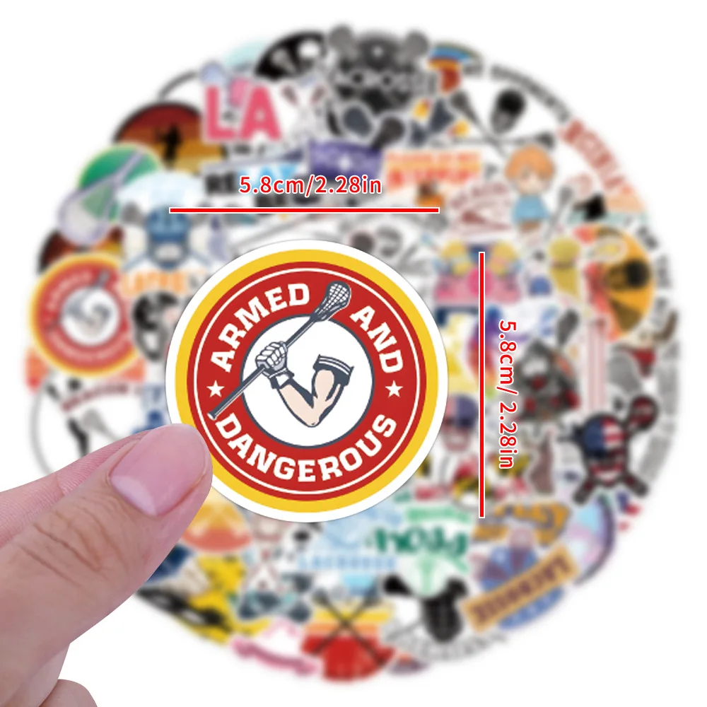 50/110PCS Fresco Lacrosse Cartoon Adesivi Sport Graffiti Adesivo Laptop Bottiglie d'acqua Skateboard Bagagli Scrapbook Decalcomanie Regali