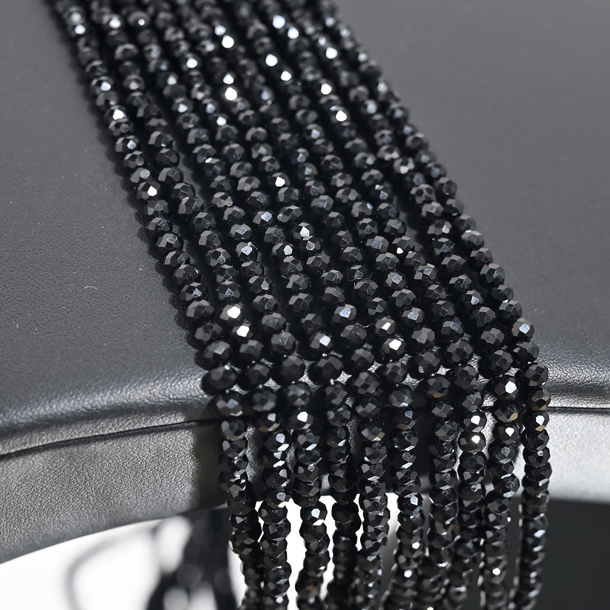 110 Stuks 4MM Kunstmatige Kristallen Glazen Kralen Platte Ronde Helder Facet Losse Spacer Bead voor Sieraden Maken DIY Armband ketting