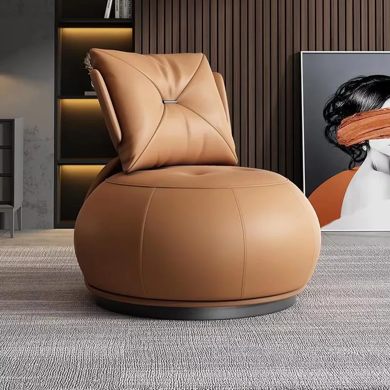 Italian Modern Design Single Sofa Living Room Bedroom Sofa Chair Simple Rotation Foam Filling Bean Bag Style Durable Negotiate